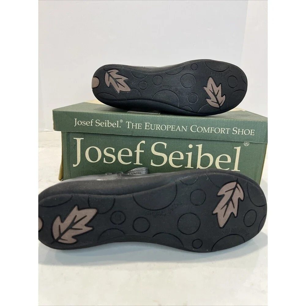 Josef‎ Seibel NEW Gray Leather Side Zip Ankle Boot Bootie EU 37 US 6-6.5 Comfort